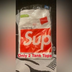 Supreme x Hanes Tagless Tanks 2 Only (Open Bag) Read Description